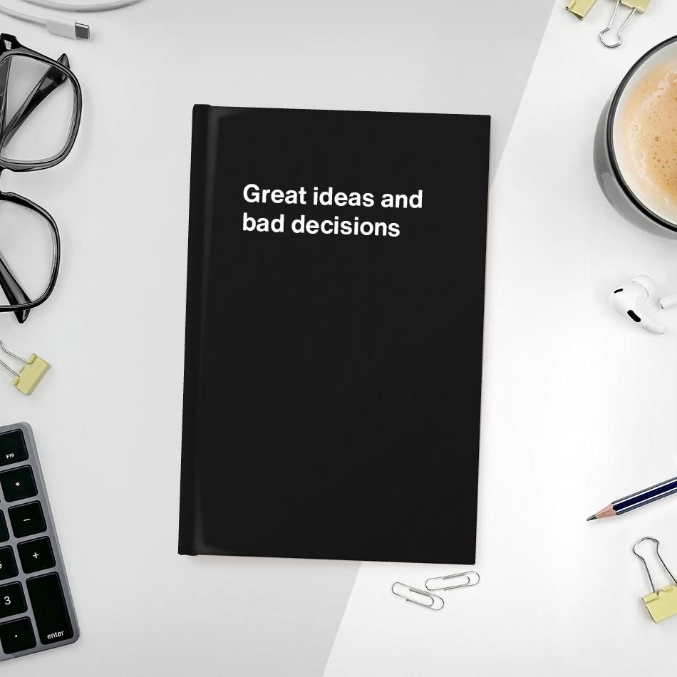 A funny notebook from WTF Notebooks® entitled 