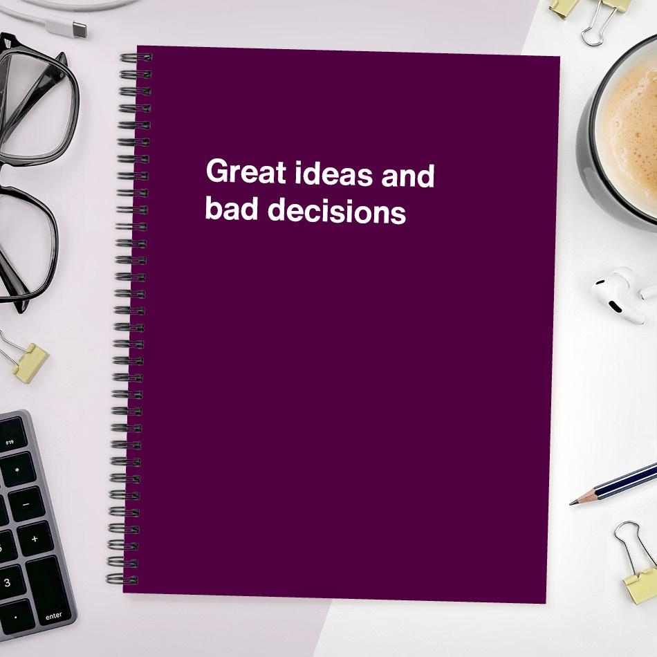 A funny notebook from WTF Notebooks® entitled 