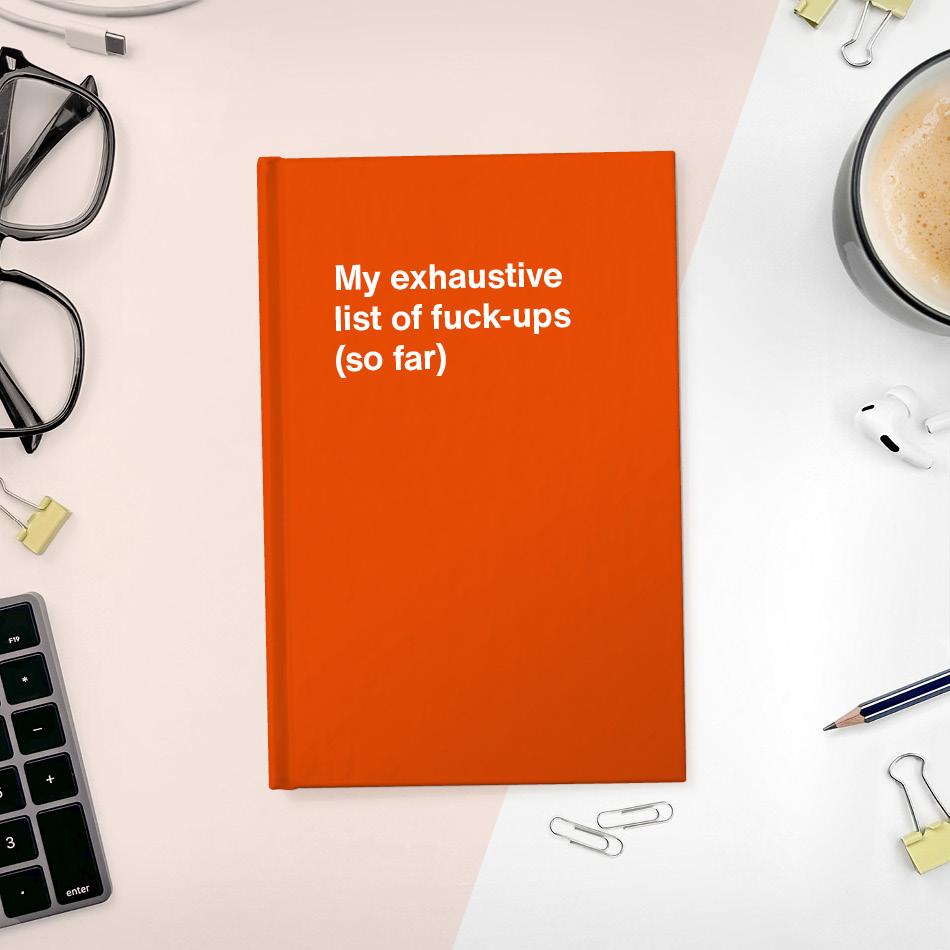 A funny notebook from WTF Notebooks® entitled 