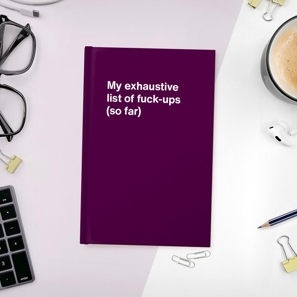 A funny notebook from WTF Notebooks® entitled 