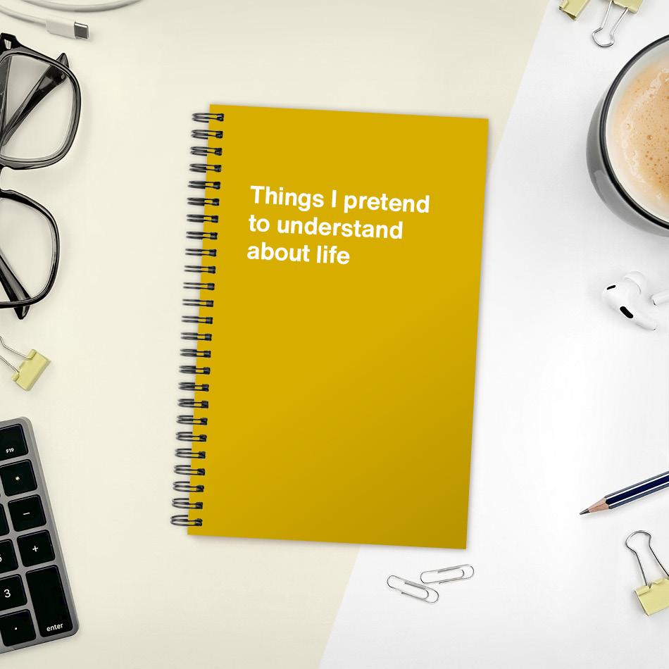 A funny notebook from WTF Notebooks® entitled 