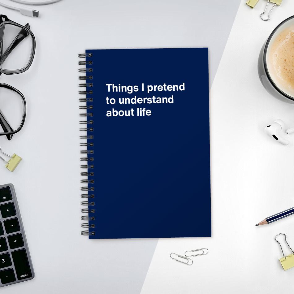 A funny notebook from WTF Notebooks® entitled 