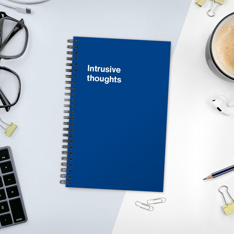 A funny notebook from WTF Notebooks® entitled 