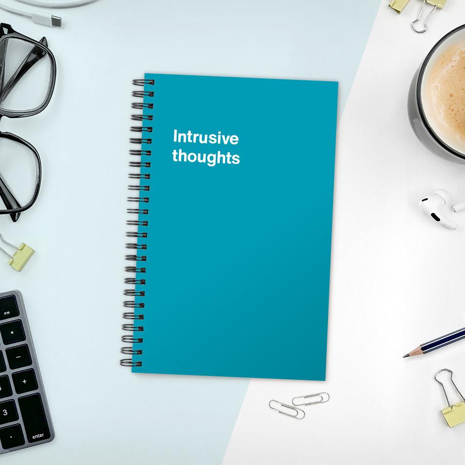 A funny notebook from WTF Notebooks® entitled 
