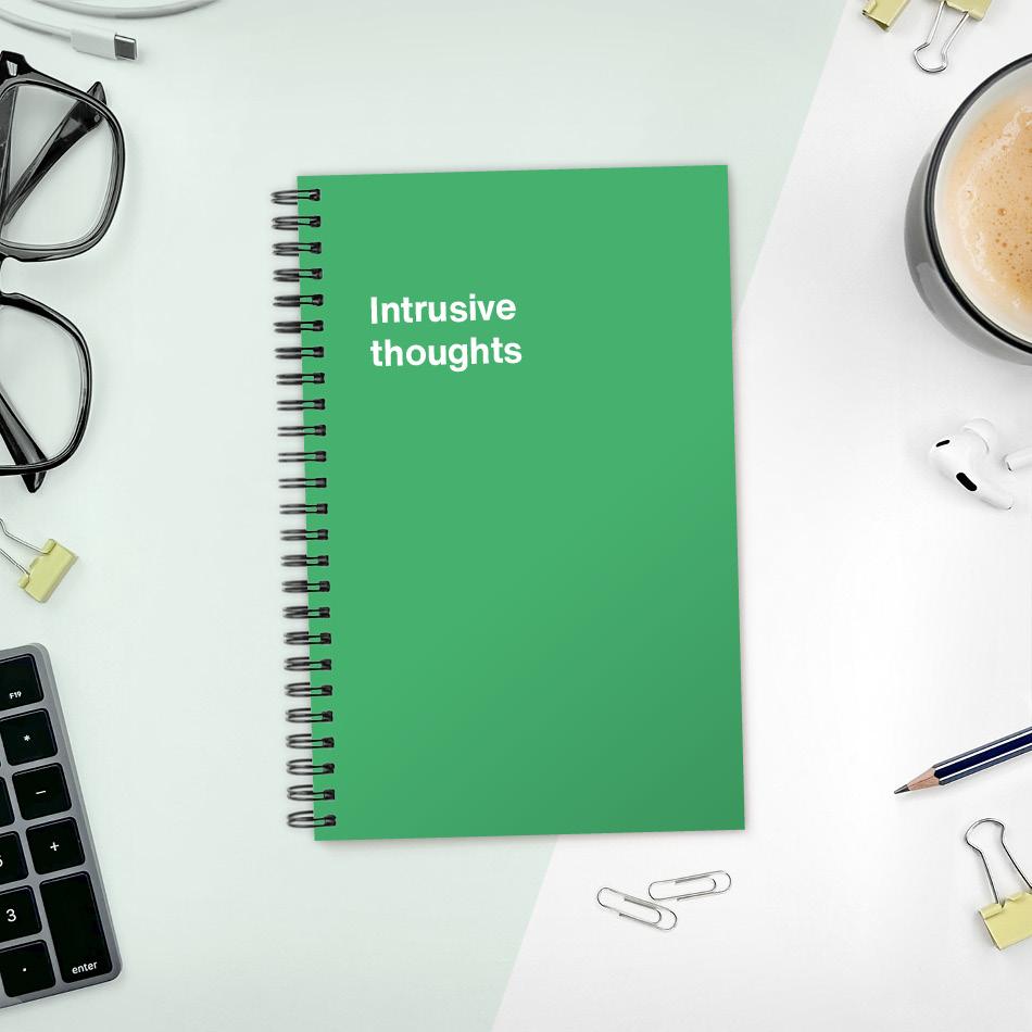 A funny notebook from WTF Notebooks® entitled 