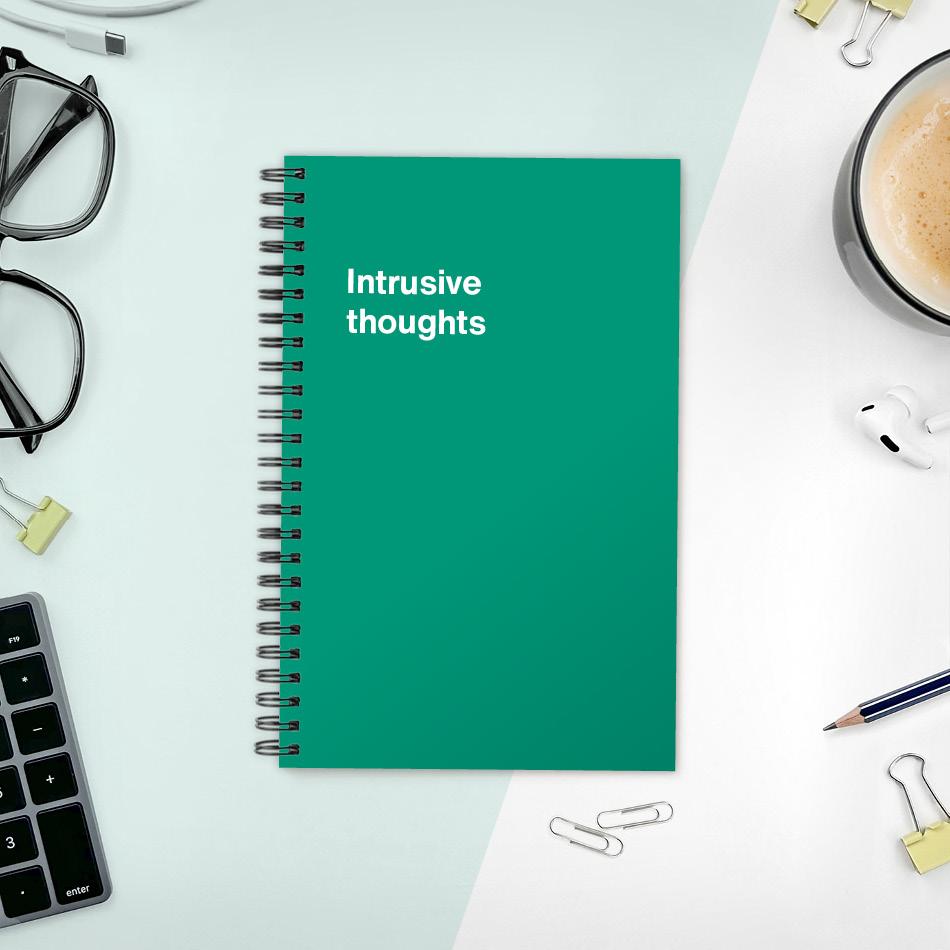 A funny notebook from WTF Notebooks® entitled 