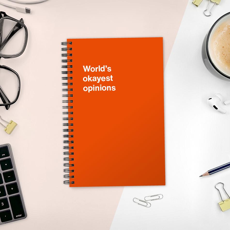 A funny notebook from WTF Notebooks® entitled 