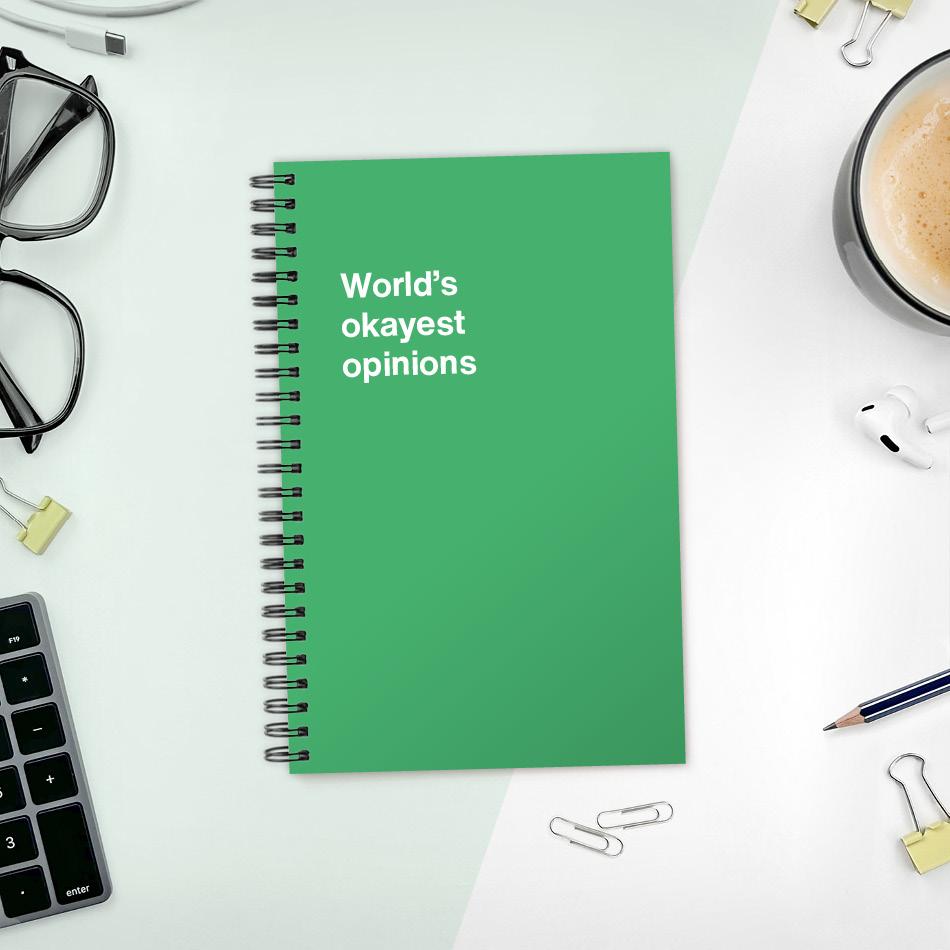 A funny notebook from WTF Notebooks® entitled 