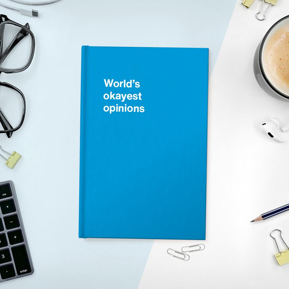 A funny notebook from WTF Notebooks® entitled 