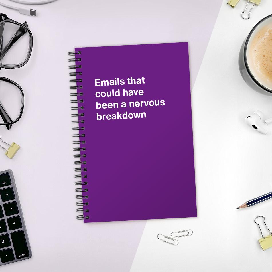 A funny notebook from WTF Notebooks® entitled 