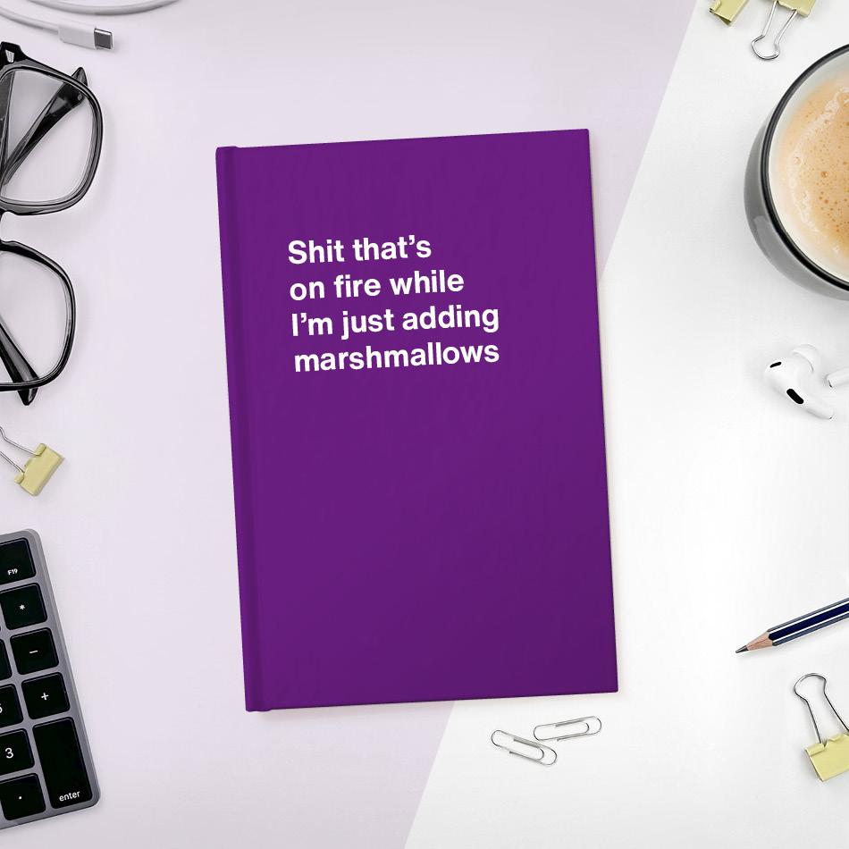 A funny notebook from WTF Notebooks® entitled 