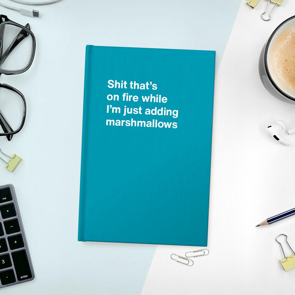 A funny notebook from WTF Notebooks® entitled 