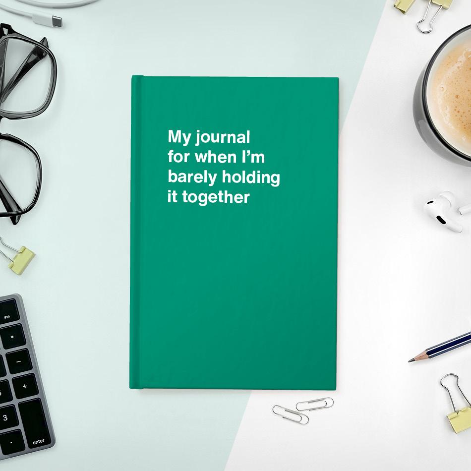 A funny notebook from WTF Notebooks® entitled 