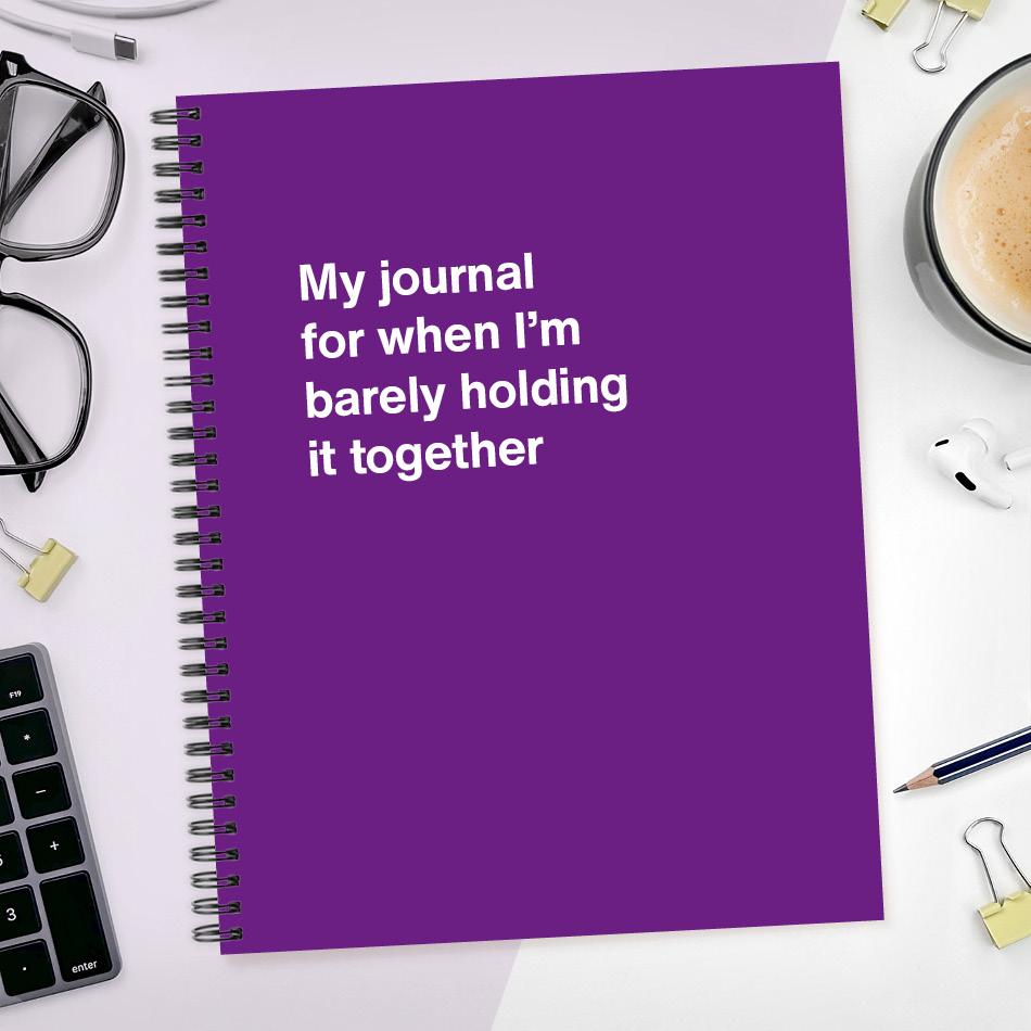A funny notebook from WTF Notebooks® entitled 