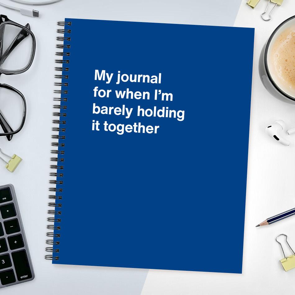 A funny notebook from WTF Notebooks® entitled 