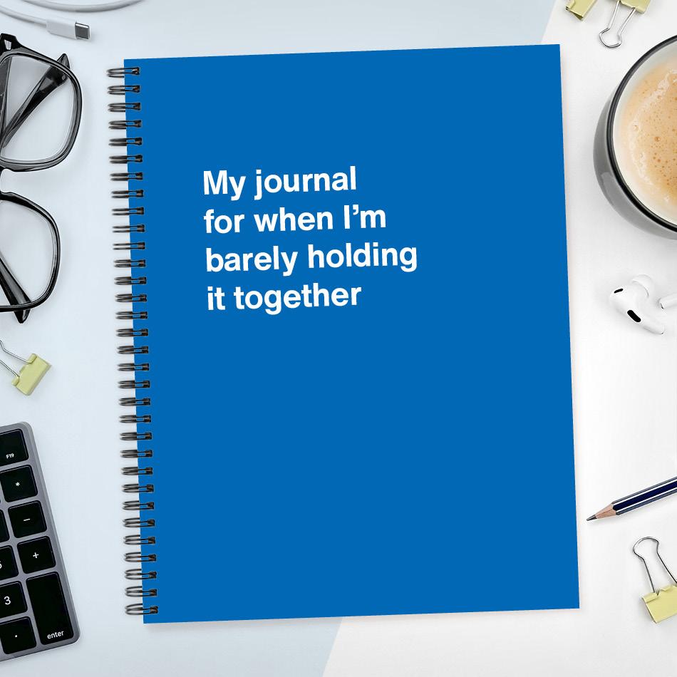 A funny notebook from WTF Notebooks® entitled 