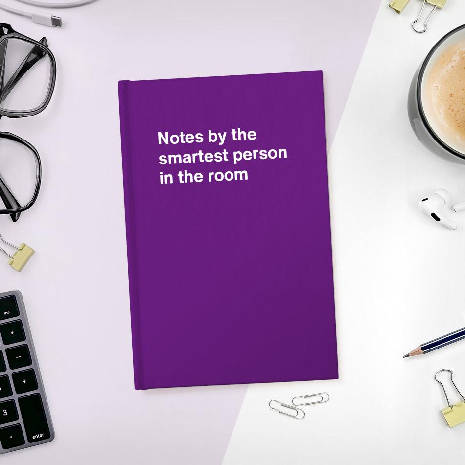 A funny notebook from WTF Notebooks® entitled 