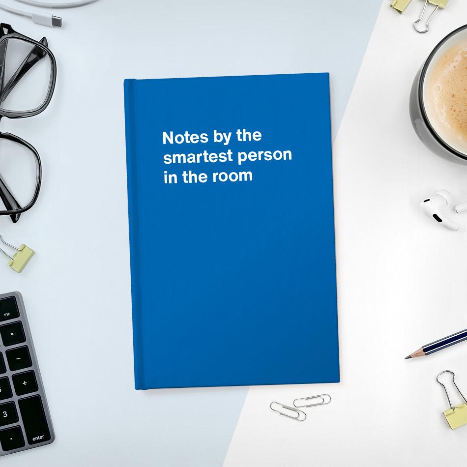 A funny notebook from WTF Notebooks® entitled 