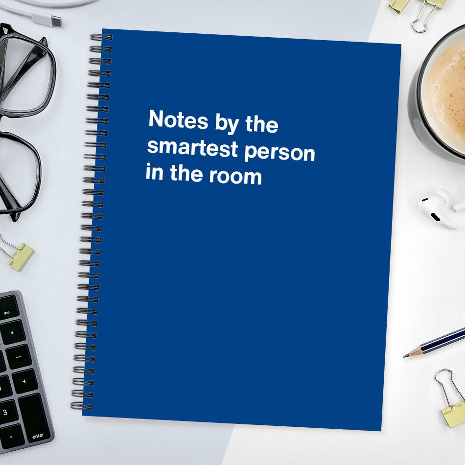 A funny notebook from WTF Notebooks® entitled 