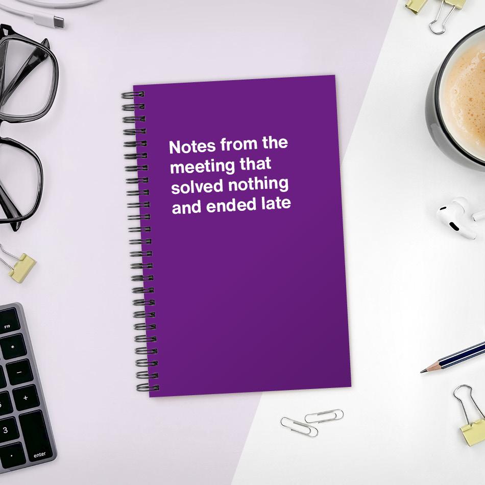 A funny notebook from WTF Notebooks® entitled 