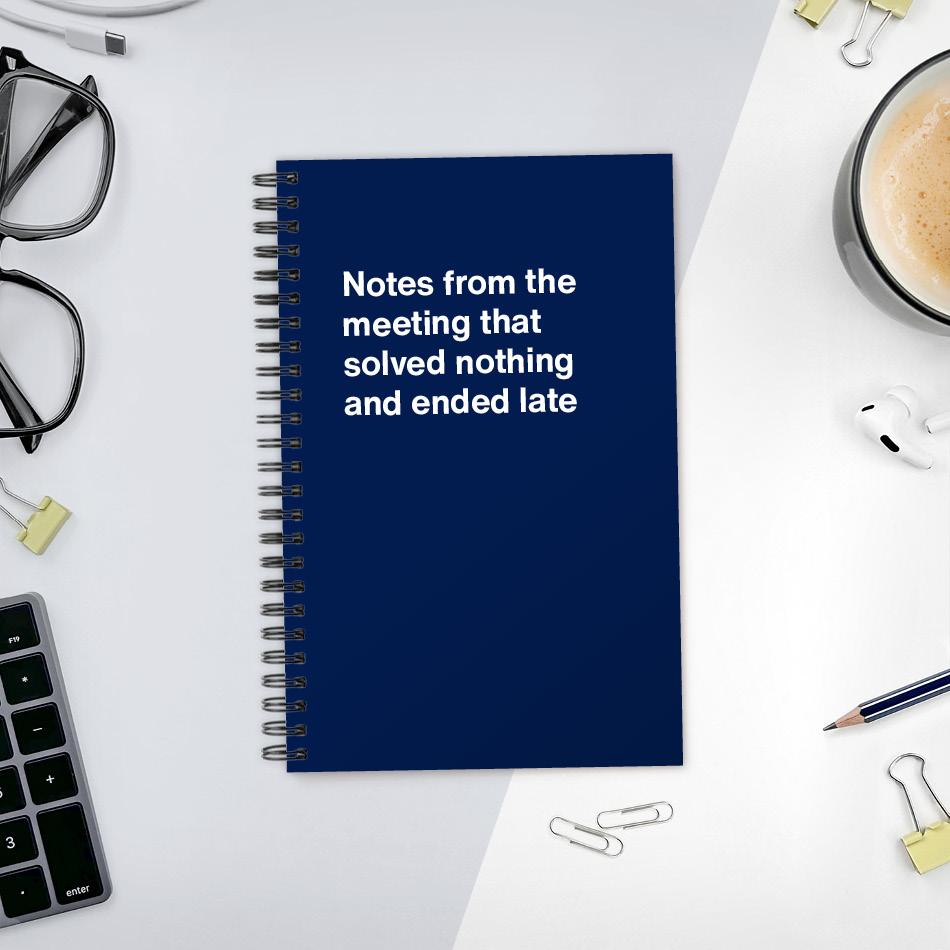 A funny notebook from WTF Notebooks® entitled 
