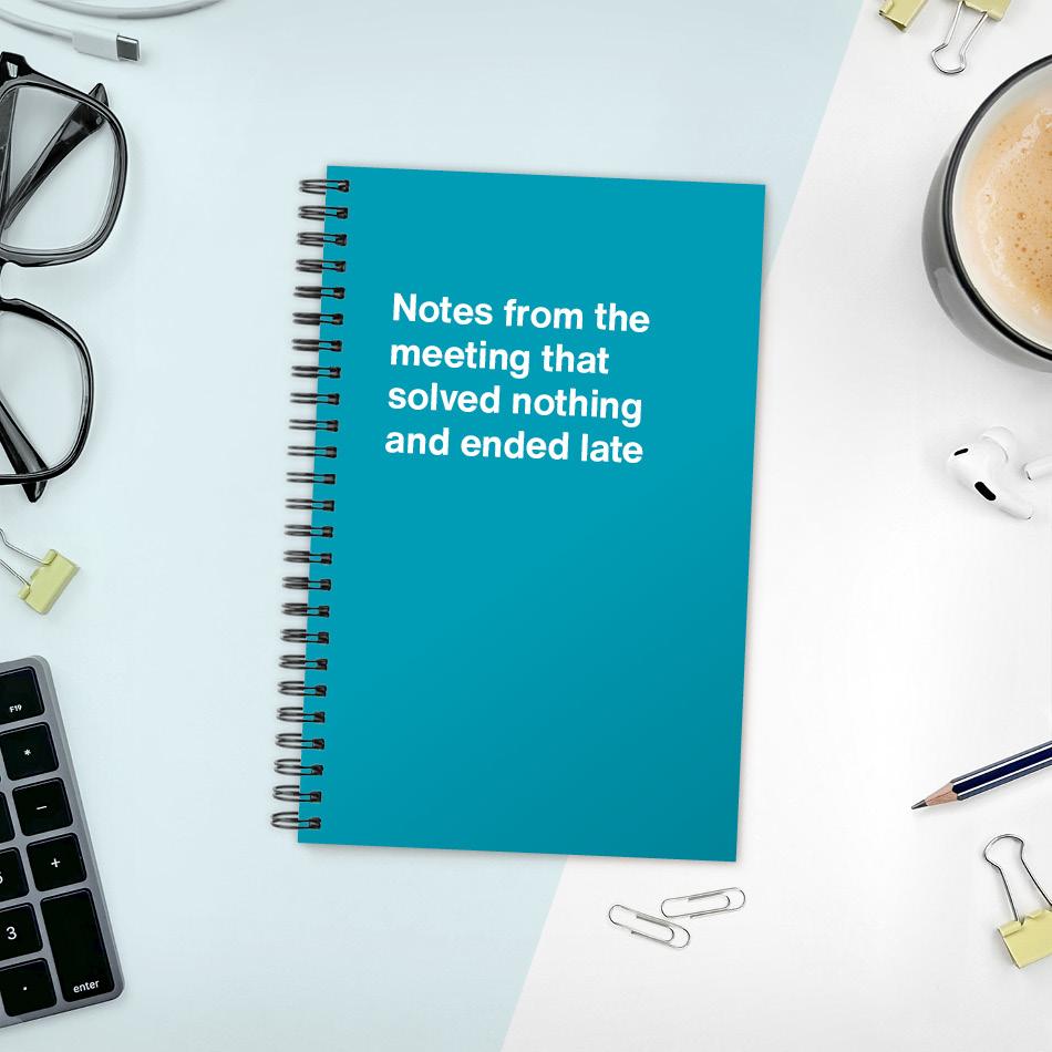 A funny notebook from WTF Notebooks® entitled 