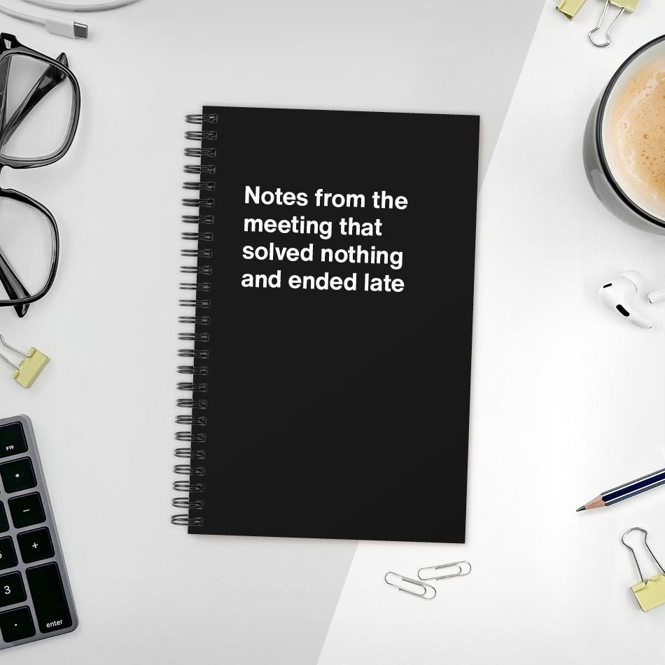 A funny notebook from WTF Notebooks® entitled 