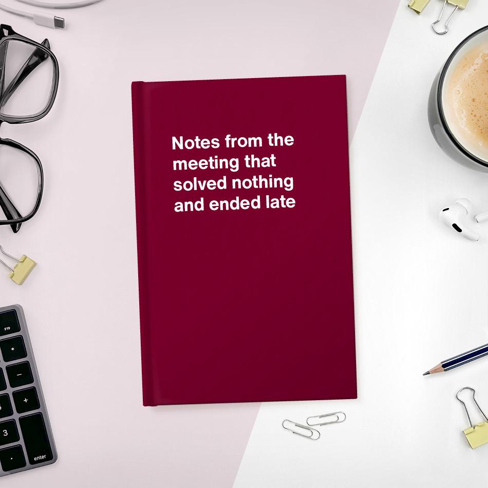 A funny notebook from WTF Notebooks® entitled 
