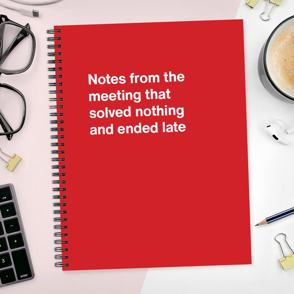 A funny notebook from WTF Notebooks® entitled 