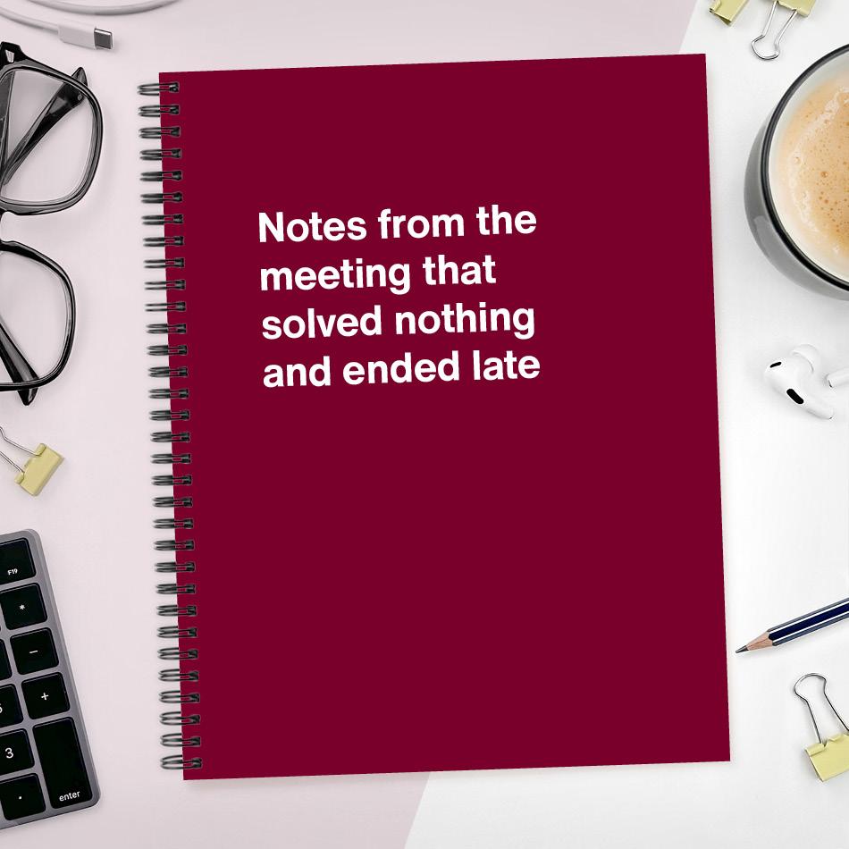 A funny notebook from WTF Notebooks® entitled 