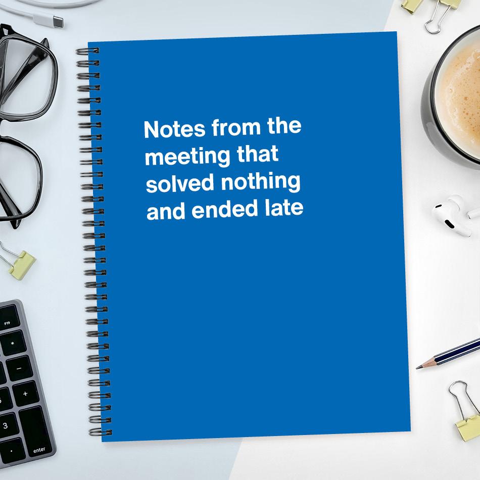 A funny notebook from WTF Notebooks® entitled 
