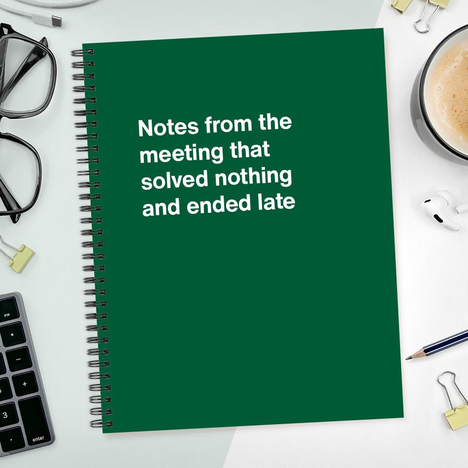 A funny notebook from WTF Notebooks® entitled 