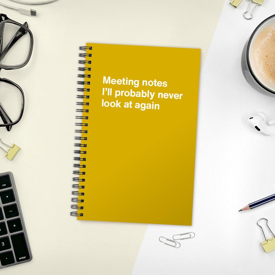 A funny notebook from WTF Notebooks® entitled 
