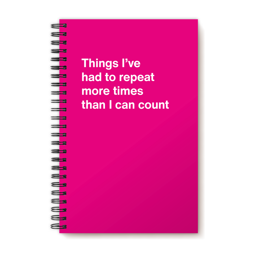 A funny notebook from WTF Notebooks® entitled 