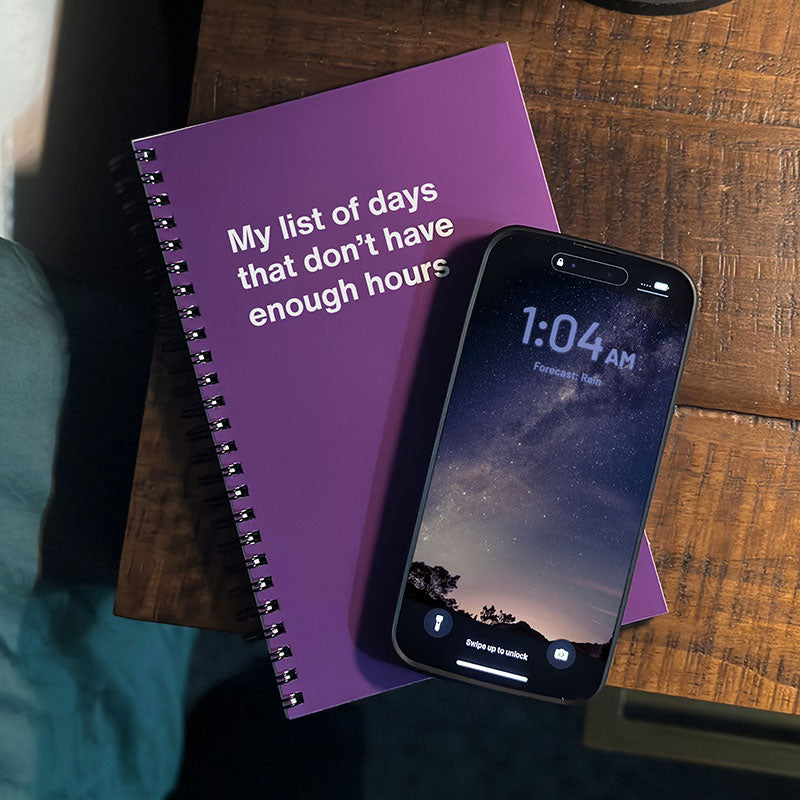 My list of days that don't have enough hours