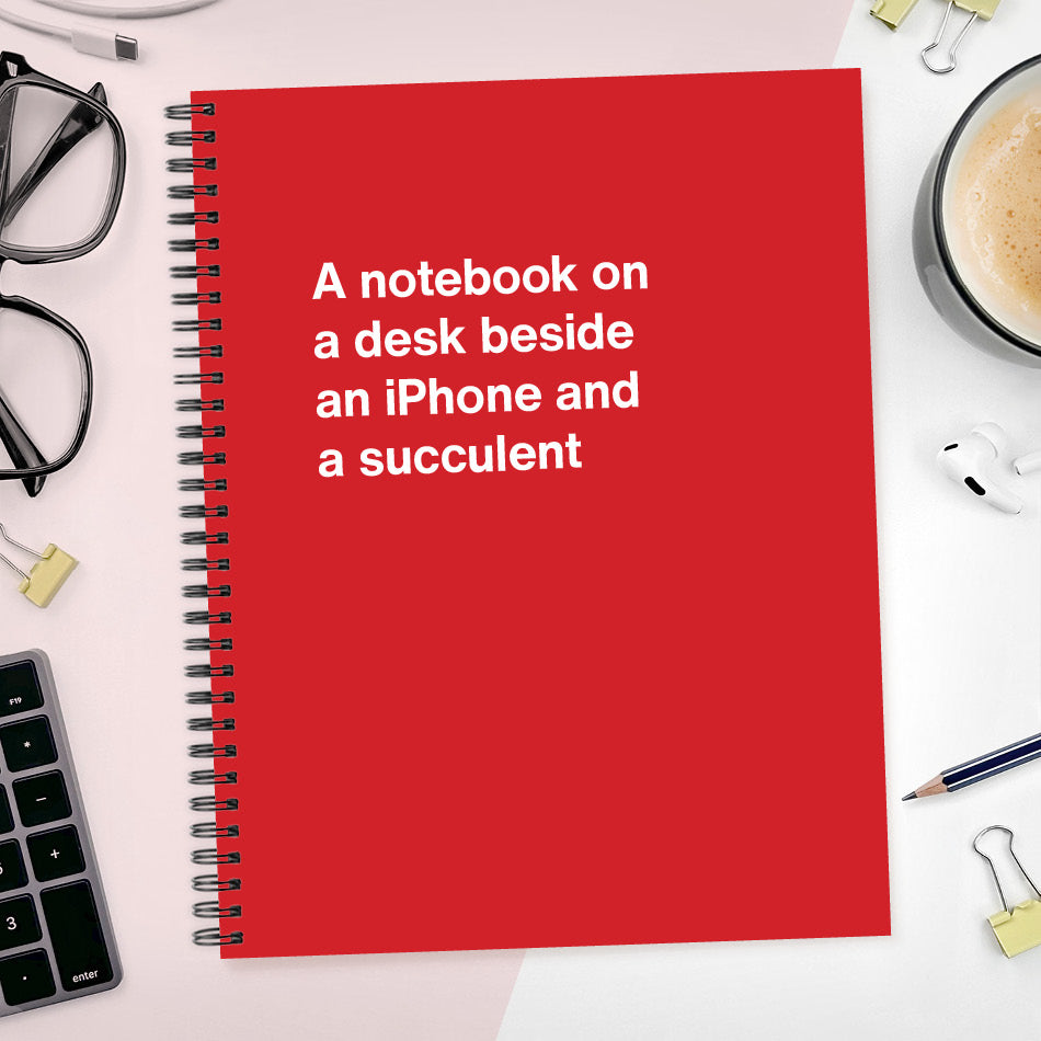 
                  
                    A notebook on a desk beside an iPhone and a succulent | WTF Notebooks
                  
                