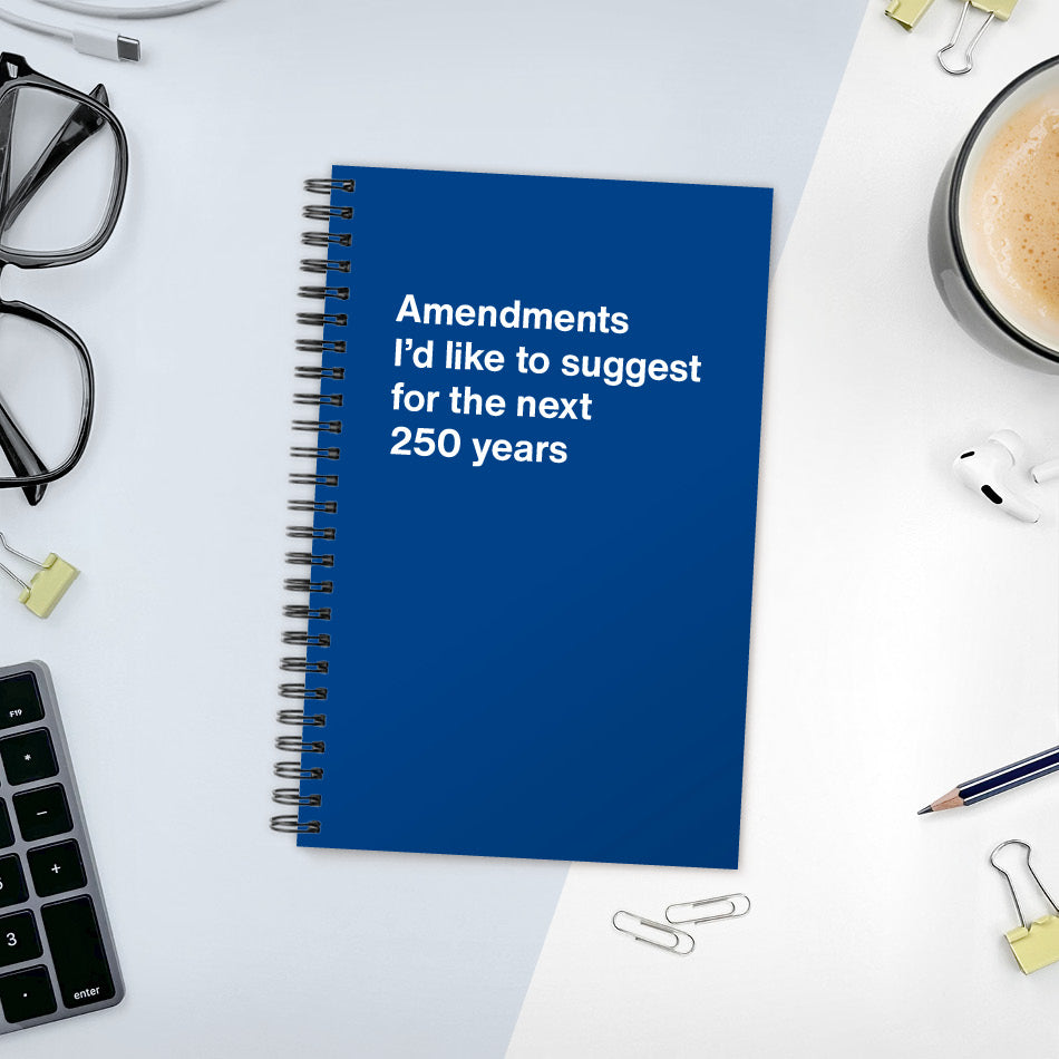 Amendments I'd like to suggest for the next 250 years - Compact softcover - Dark Blue