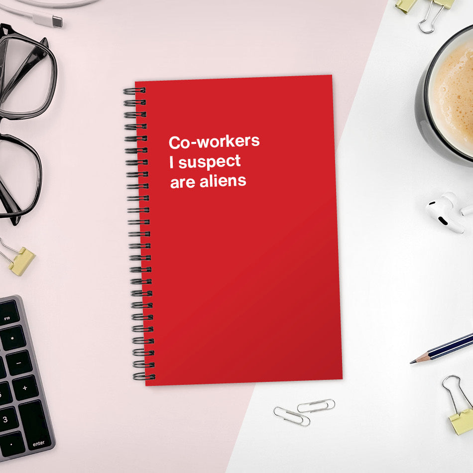 
                  
                    Co-workers I suspect are aliens - Compact softcover - Red
                  
                