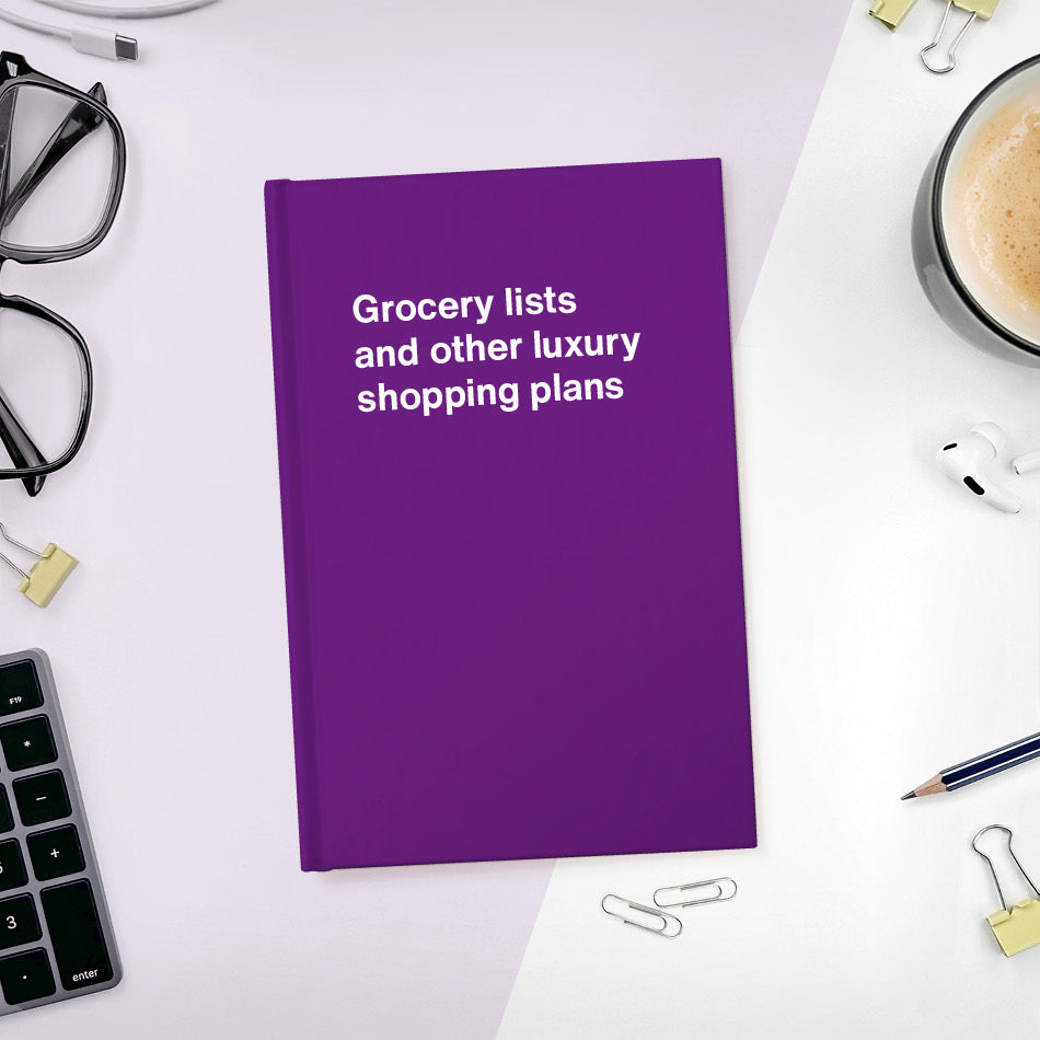 Grocery lists and other luxury shopping plans - Compact hardcover - Violet