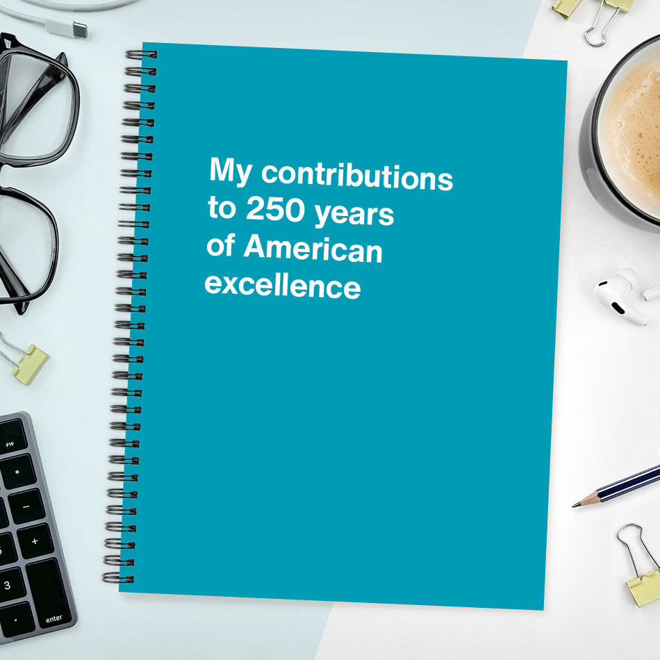 
                  
                    My contributions to 250 years of American excellence - Large softcover - Turquoise
                  
                