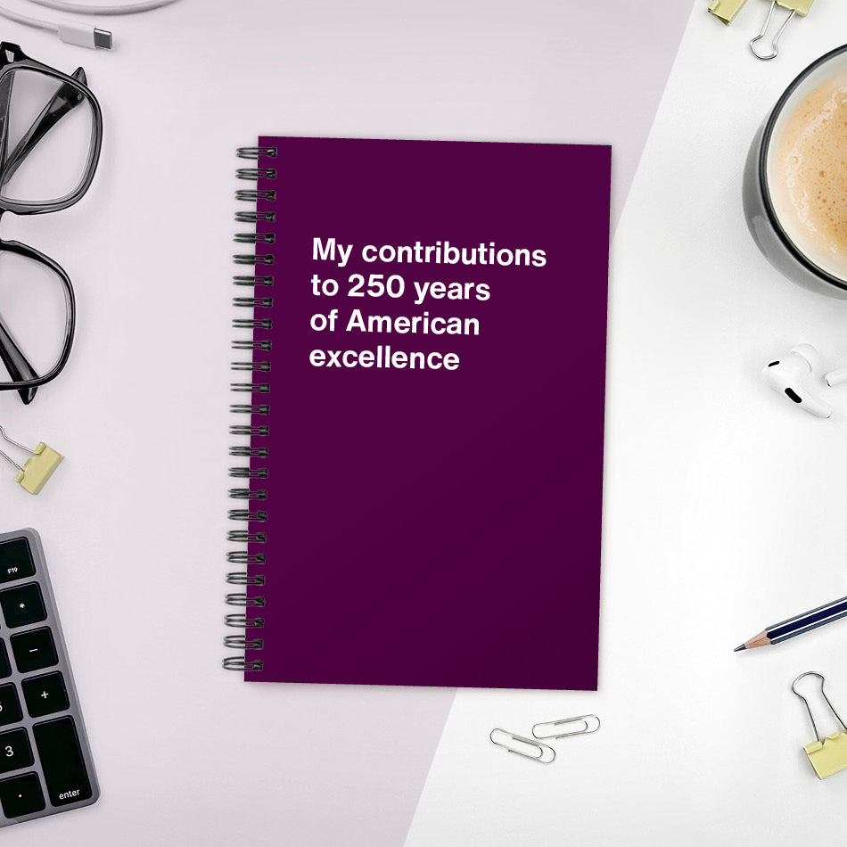 My contributions to 250 years of American excellence - Compact softcover - Purple