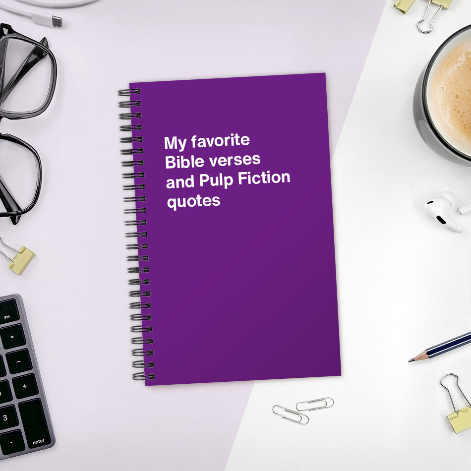 My favorite Bible verses and Pulp Fiction quotes - Compact softcover - Violet
