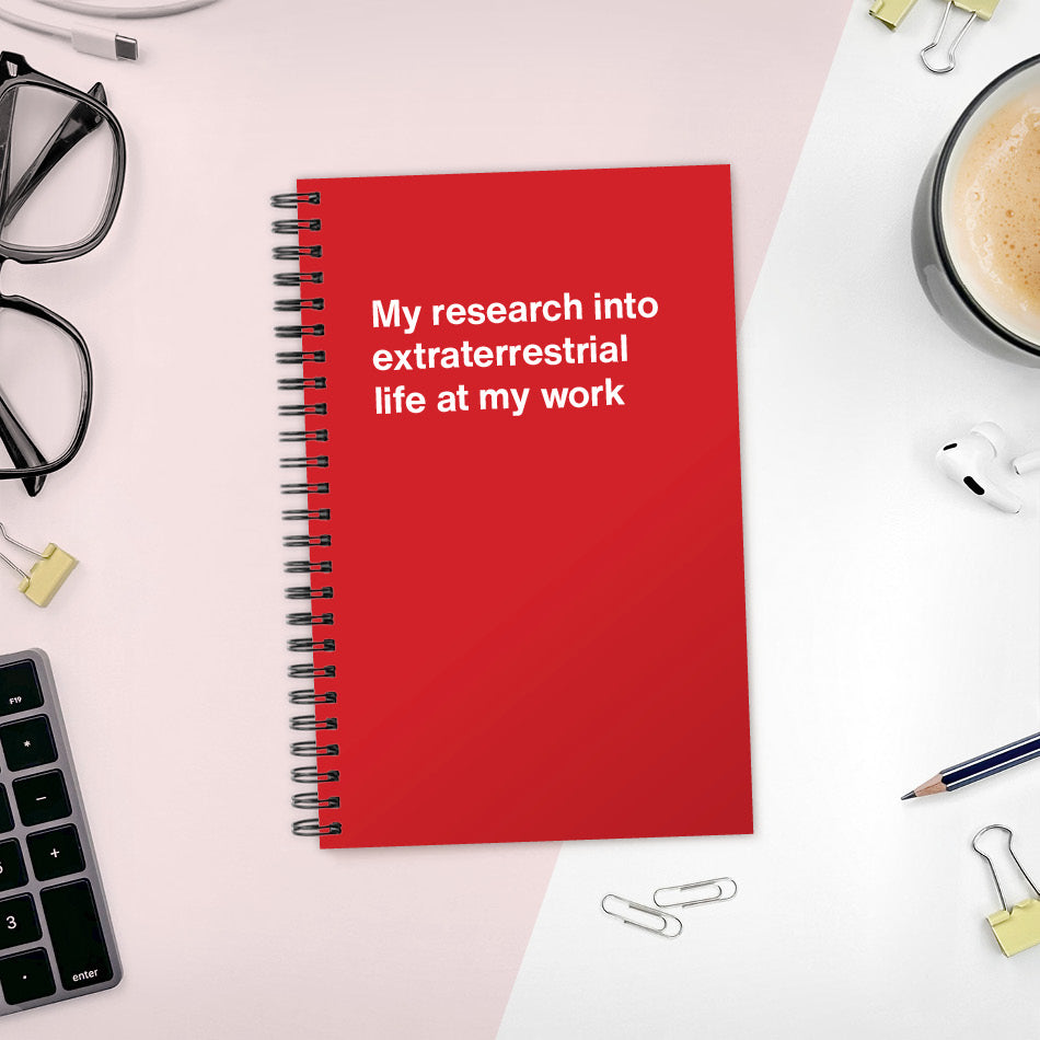My research into extraterrestrial life at my work - Compact softcover - Red