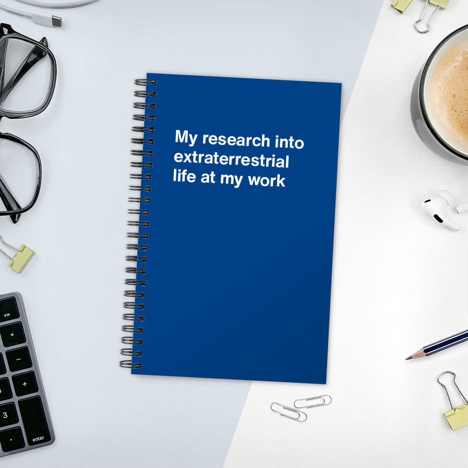 
                  
                    My research into extraterrestrial life at my work - Compact softcover - Dark Blue
                  
                