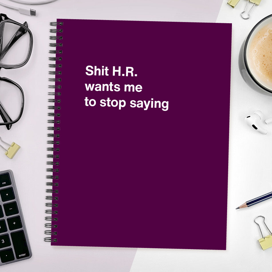 
                  
                    Shit H.R. wants me to stop saying | WTF Notebooks
                  
                