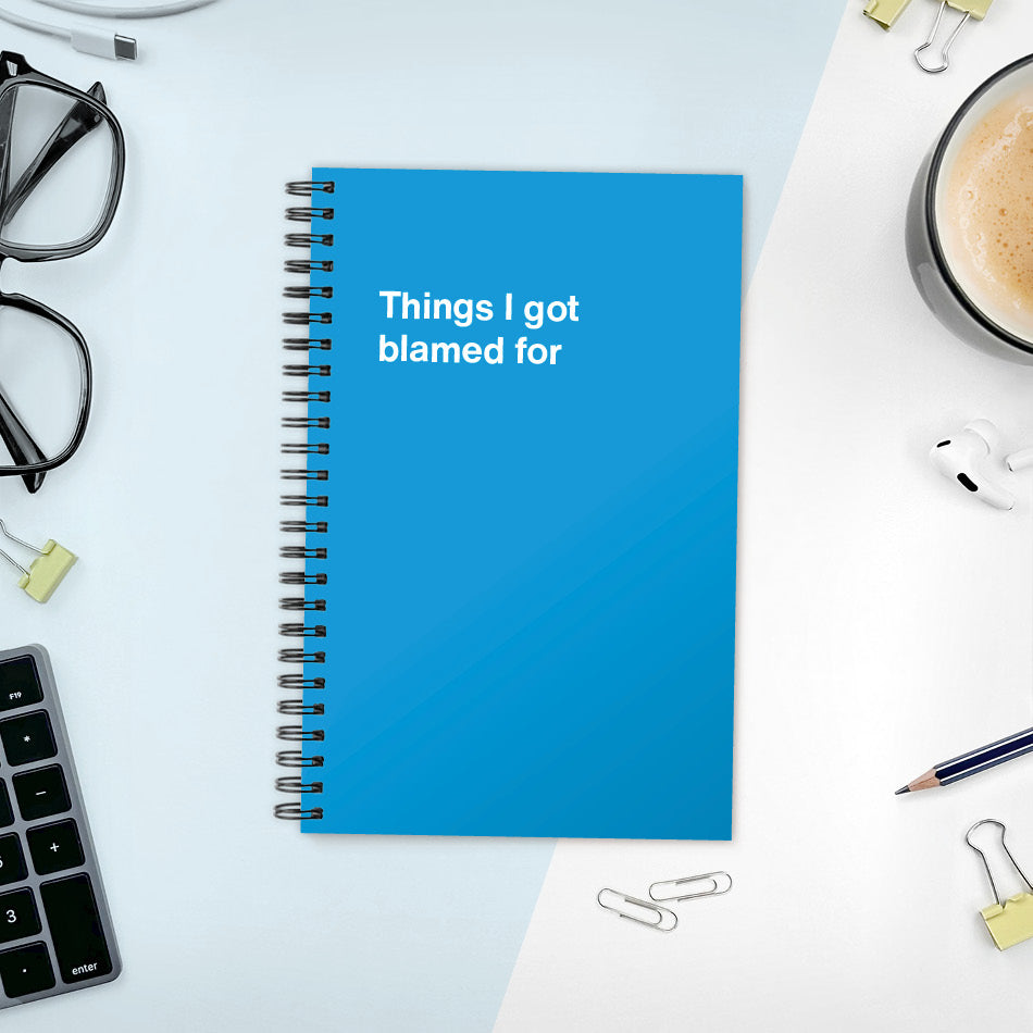 
                  
                    Things I got blamed for | WTF Notebooks
                  
                