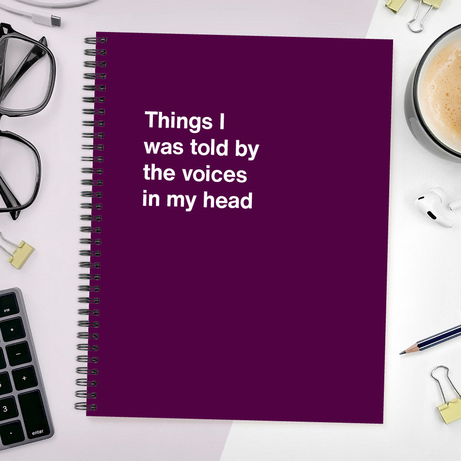 
                  
                    Things I was told by the voices in my head | WTF Notebooks
                  
                