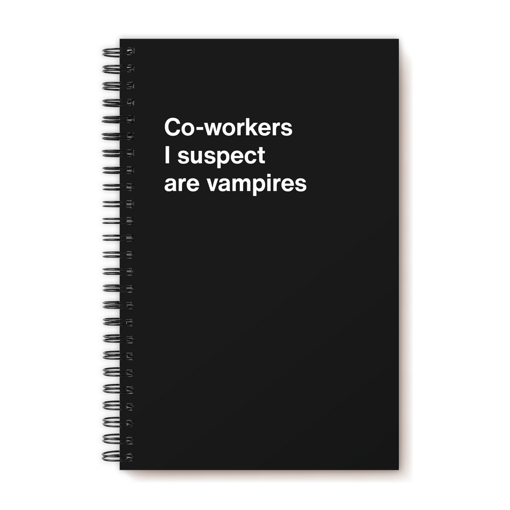 A funny notebook from WTF Notebooks® entitled 