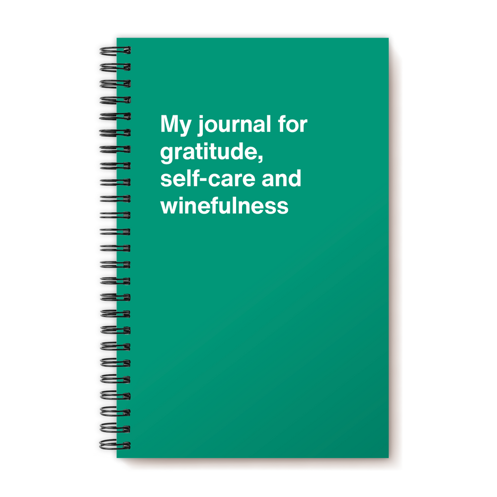 A funny notebook from WTF Notebooks® entitled 
