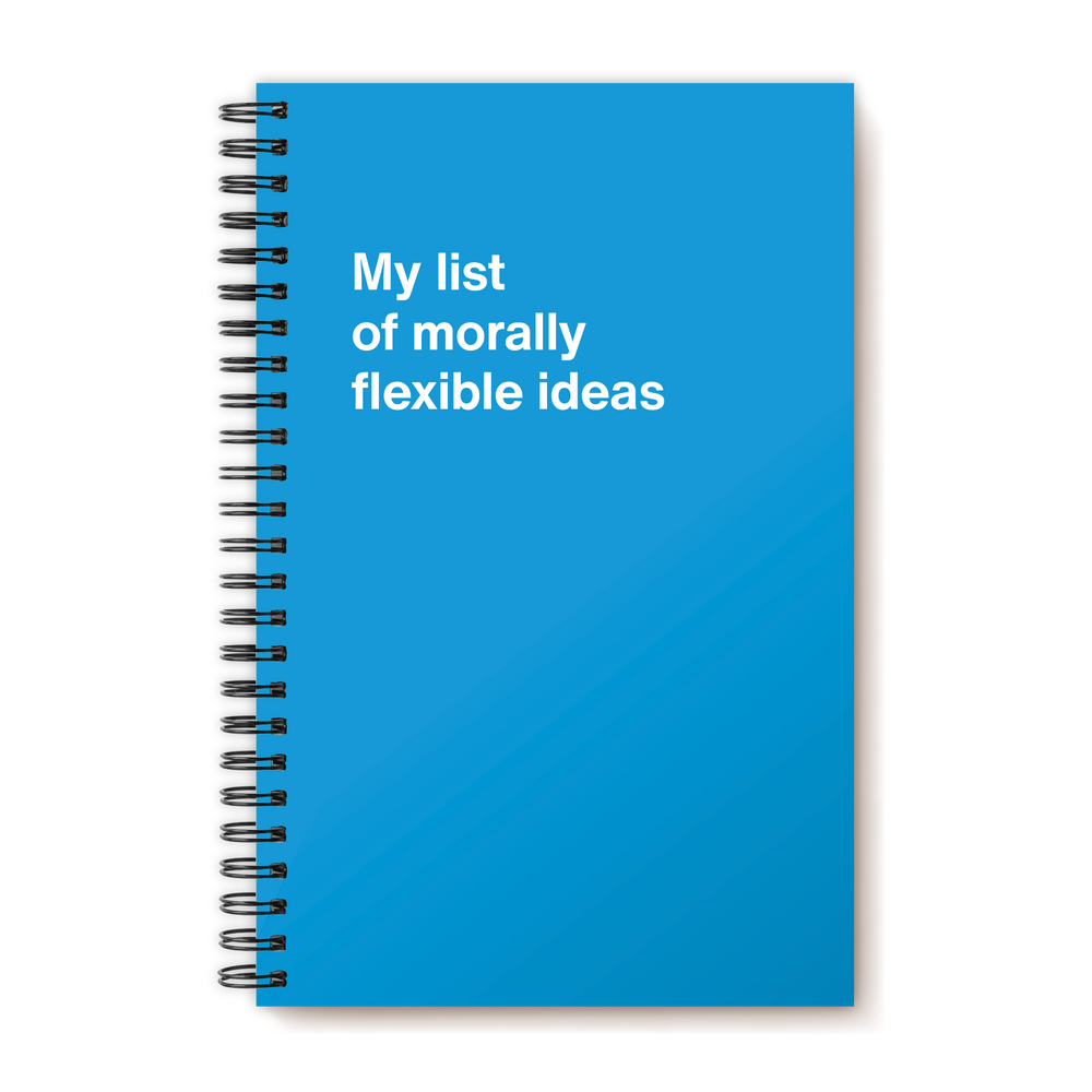 A funny notebook from WTF Notebooks® entitled 